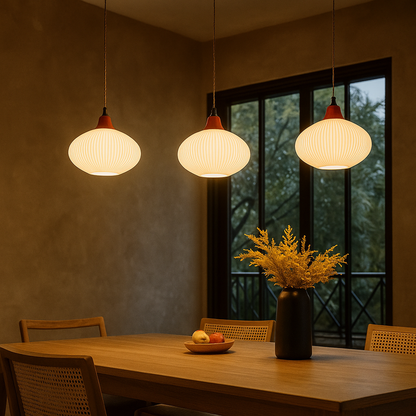 Ceramiczna Lampa Wisząca | Rzeźbione Detale