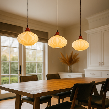 Ceramiczna Lampa Wisząca | Rzeźbione Detale