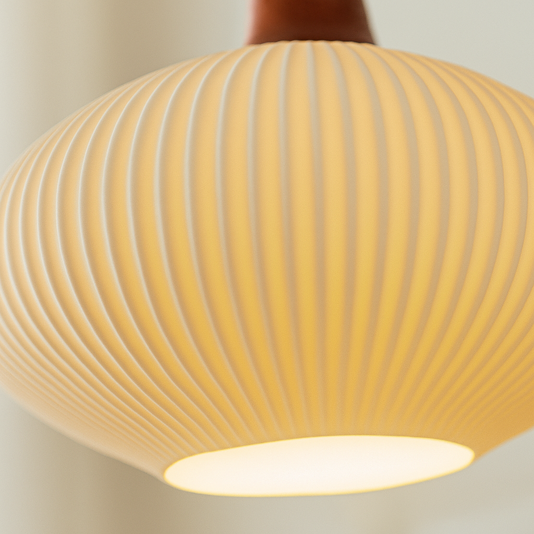 Ceramiczna Lampa Wisząca | Rzeźbione Detale