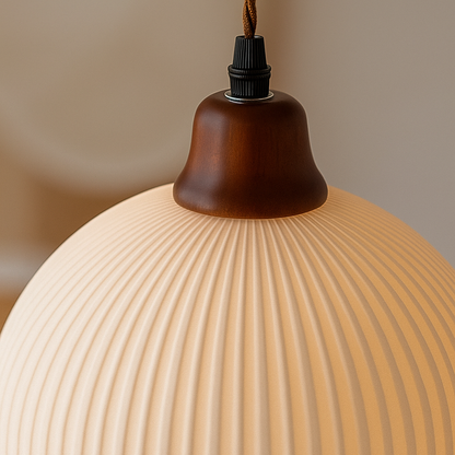 Ceramiczna Lampa Wisząca | Rzeźbione Detale