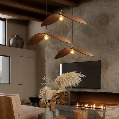 Vintage Drewniana Lampa Wisząca | Styl Retro