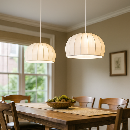 Jedwabna Lampa Wisząca | Salon