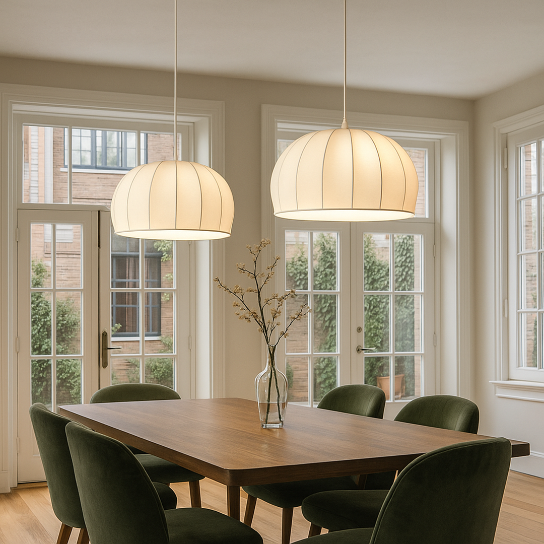 Jedwabna Lampa Wisząca | Salon