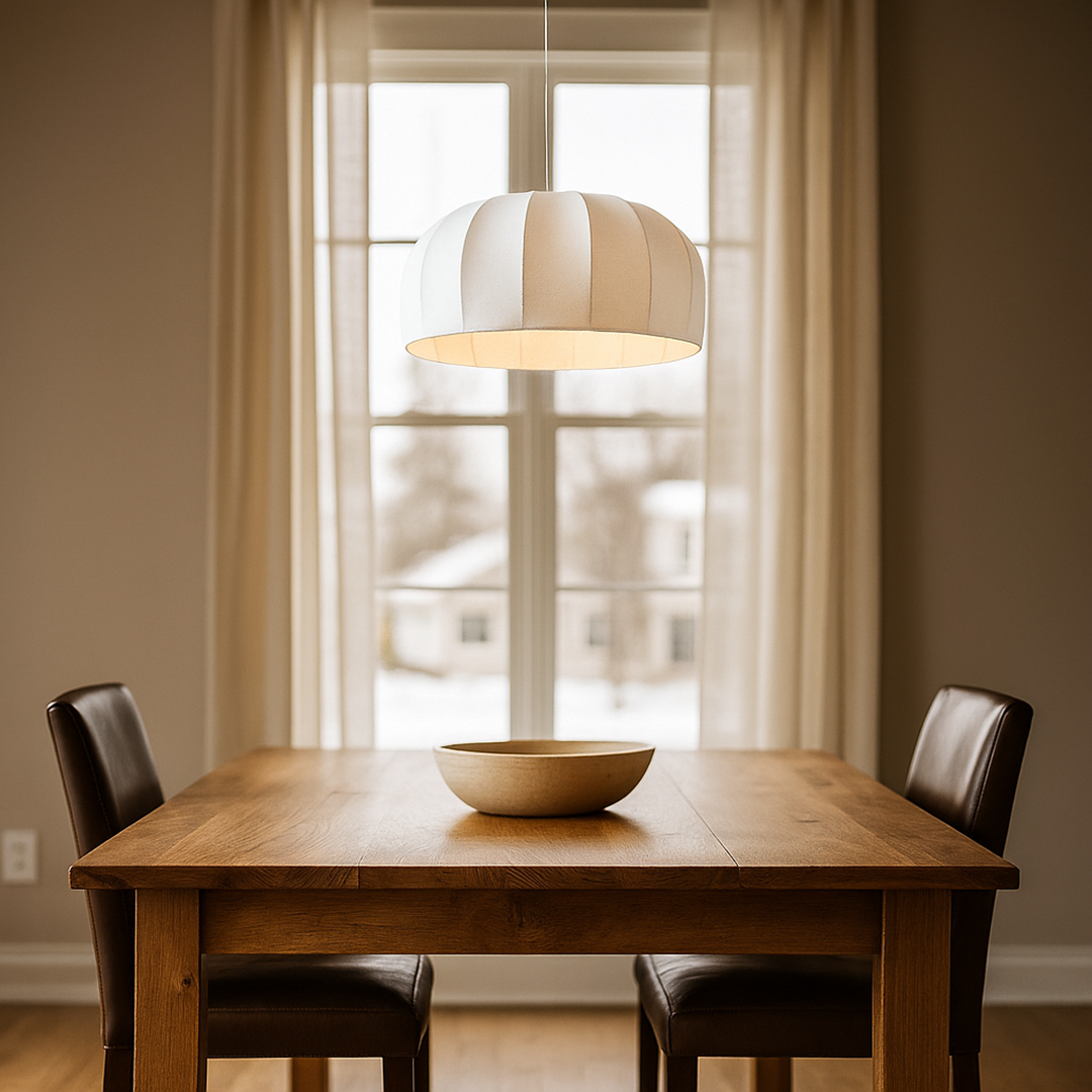 Jedwabna Lampa Wisząca | Salon