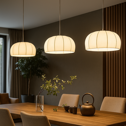 Jedwabna Lampa Wisząca | Salon