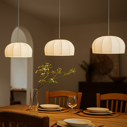 Jedwabna Lampa Wisząca | Salon