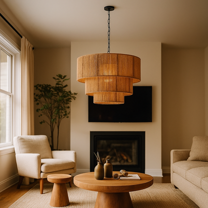 Pleciona Lampa Wisząca Boho | Rattan