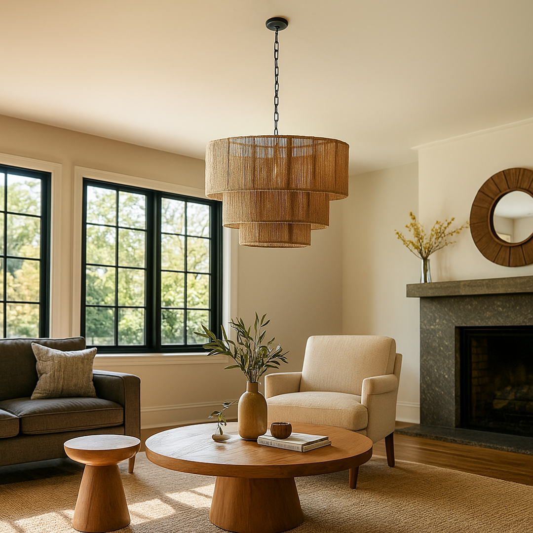 Pleciona Lampa Wisząca Boho | Rattan