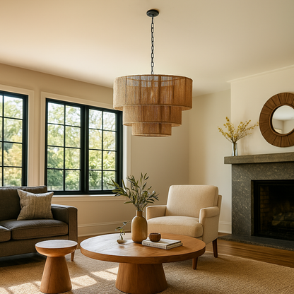 Pleciona Lampa Wisząca Boho | Rattan