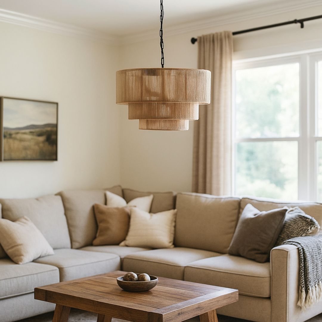 Pleciona Lampa Wisząca Boho | Rattan