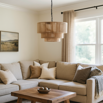 Pleciona Lampa Wisząca Boho | Rattan