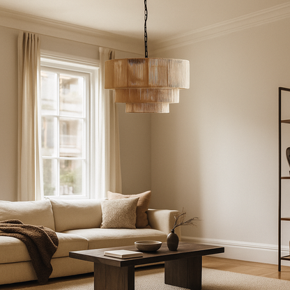 Pleciona Lampa Wisząca Boho | Rattan