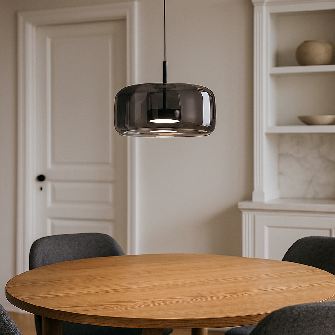 Kamienna Lampa Wisząca | Metalowe Wykończenie