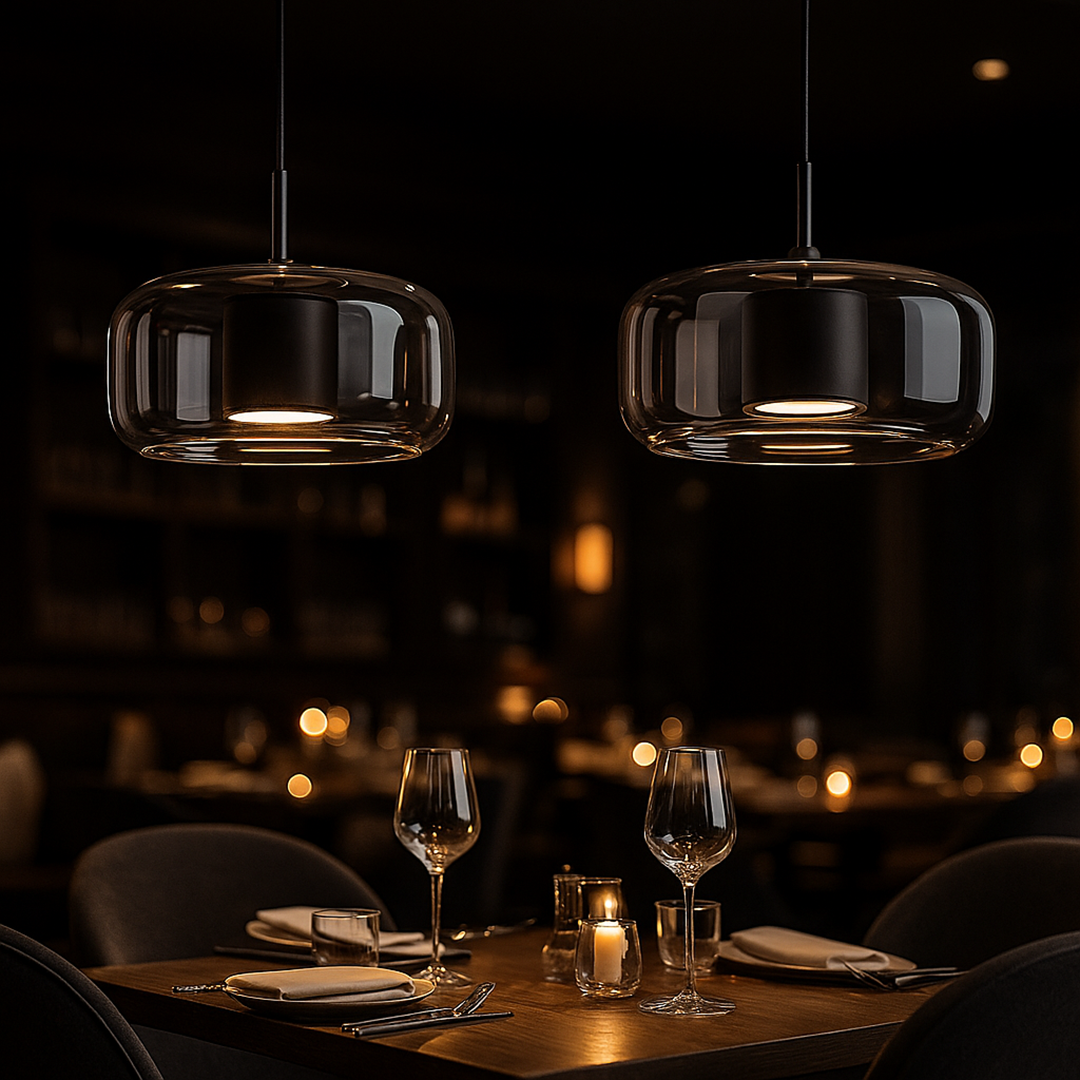 Kamienna Lampa Wisząca | Metalowe Wykończenie