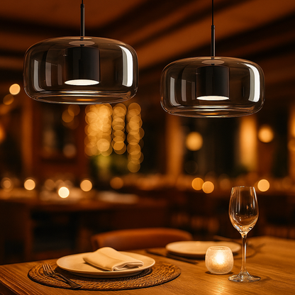 Kamienna Lampa Wisząca | Metalowe Wykończenie