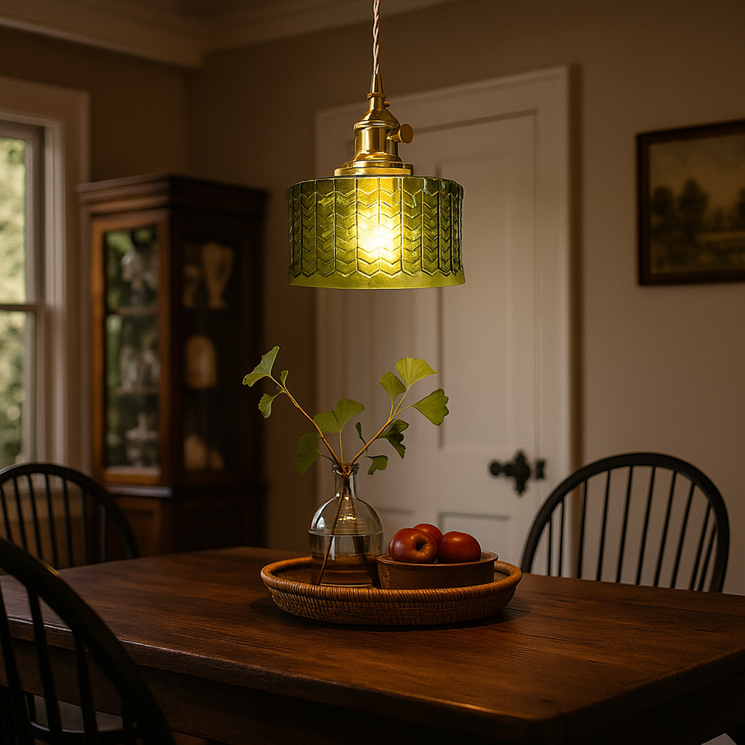 Lampa Sufitowa Z Teksturowanym Szkłem | Nastrojowe Światło