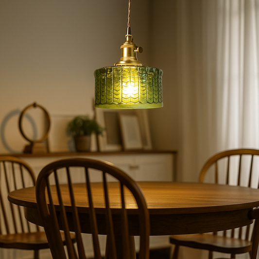 Lampa Sufitowa Z Teksturowanym Szkłem | Nastrojowe Światło