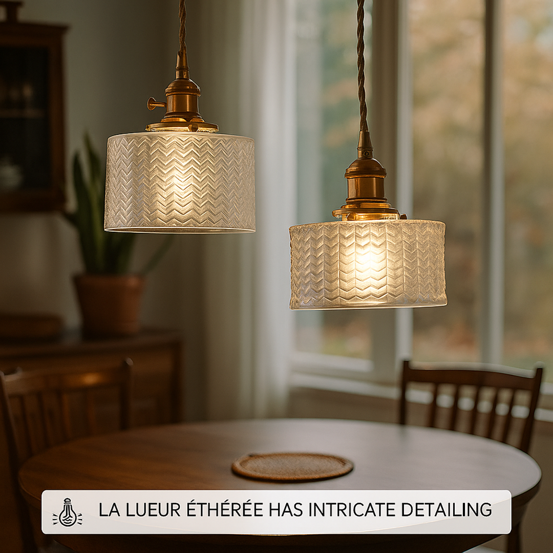 Lampa Sufitowa Z Teksturowanym Szkłem | Nastrojowe Światło