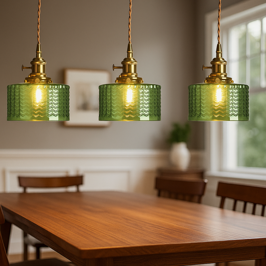 Lampa Sufitowa Z Teksturowanym Szkłem | Nastrojowe Światło