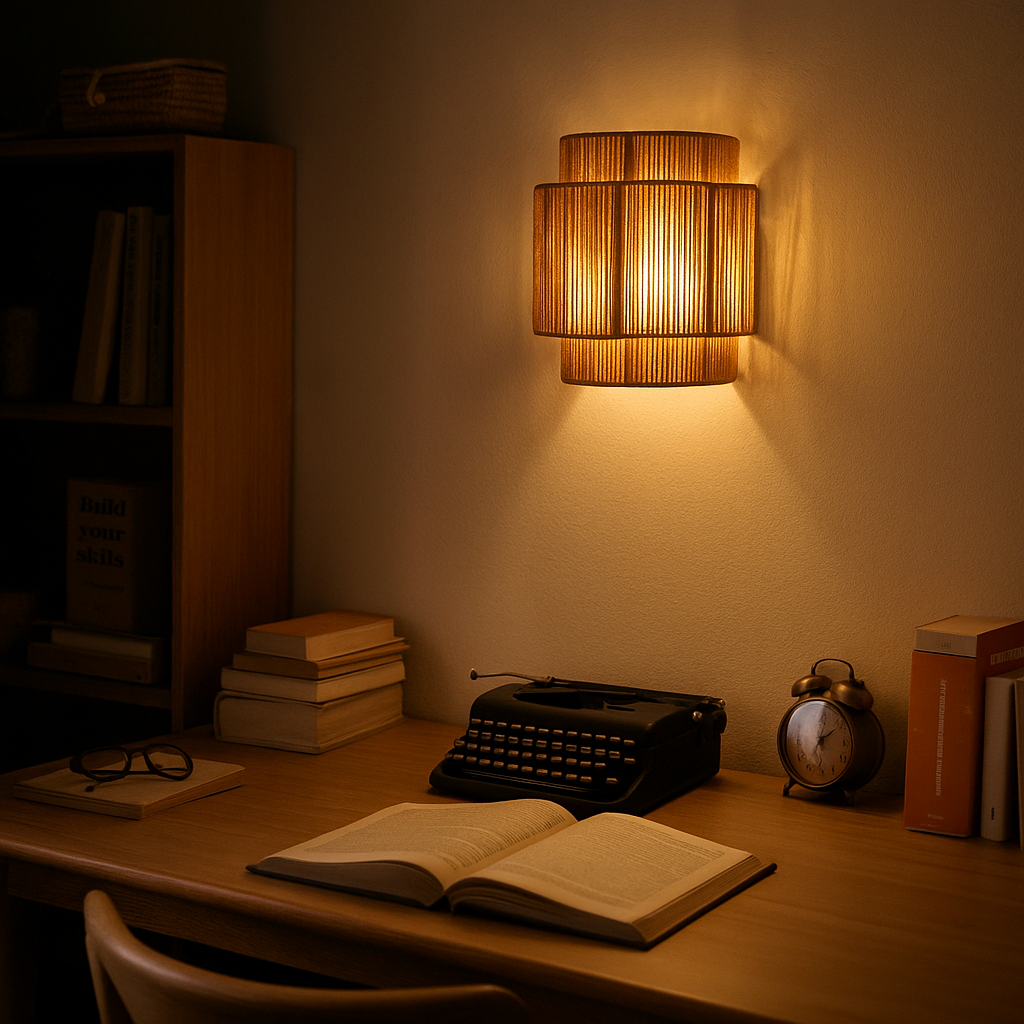 Pleciona Lampa Ścienna Z Liny | Nowoczesny Design