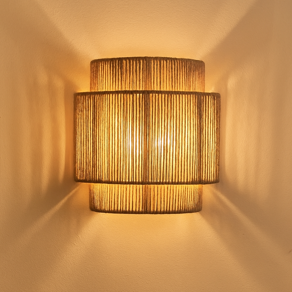 Pleciona Lampa Ścienna Z Liny | Nowoczesny Design