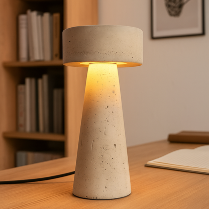 Trawertynowa Lampa Stołowa | Stylowa