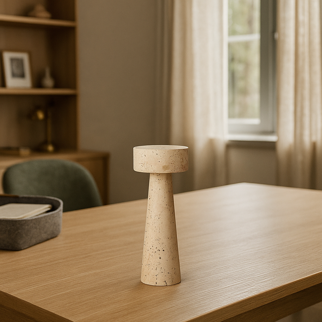 Trawertynowa Lampa Stołowa | Stylowa