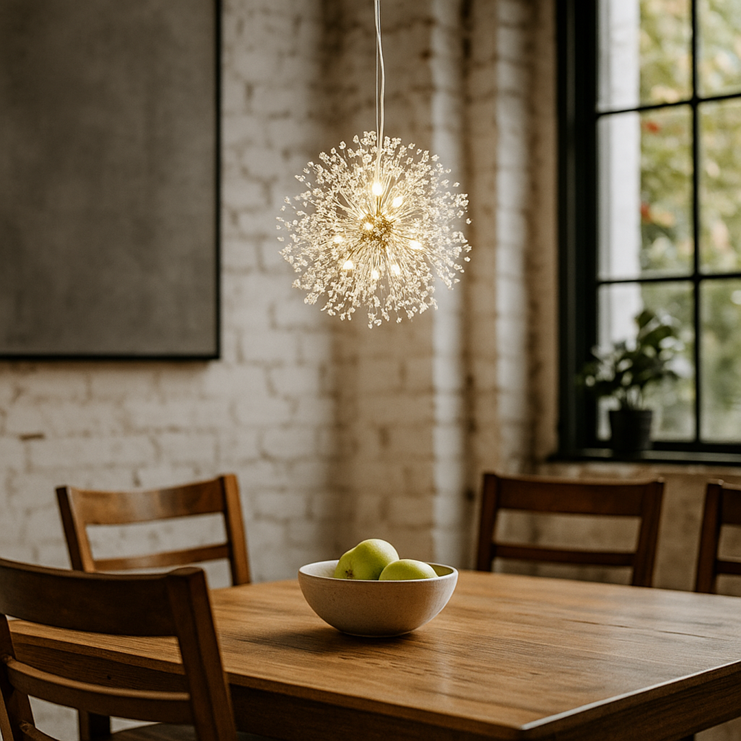 Regulowany Kryształowy Żyrandol | Japandi