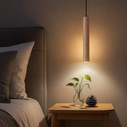 Trawertynowa Lampa Wisząca | Regulowany Kabel