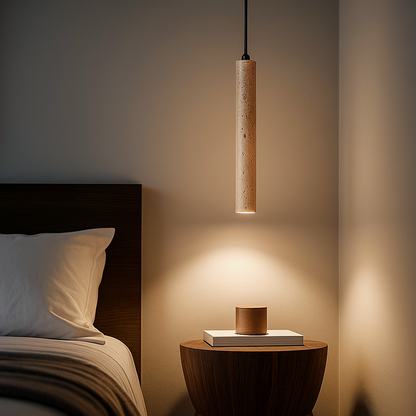 Trawertynowa Lampa Wisząca | Regulowany Kabel