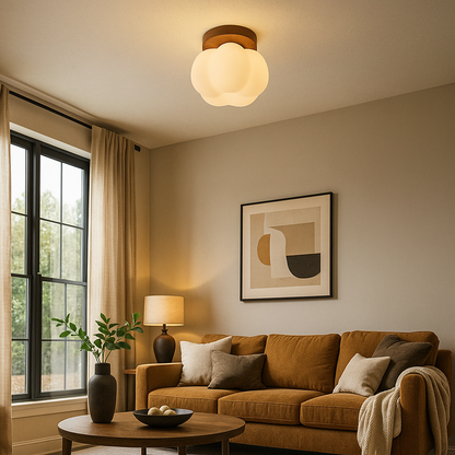 Lampa Sufitowa W Kształcie Dyni | Sypialnia