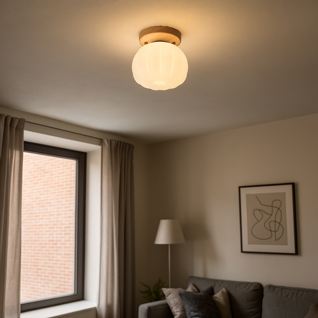 Lampa Sufitowa W Kształcie Dyni | Sypialnia