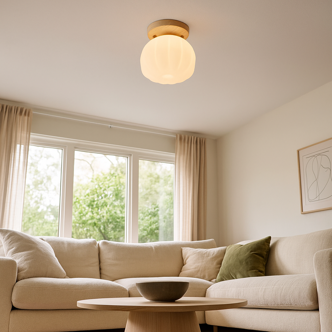 Lampa Sufitowa W Kształcie Dyni | Sypialnia