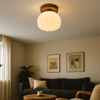 Lampa Sufitowa W Kształcie Dyni | Sypialnia