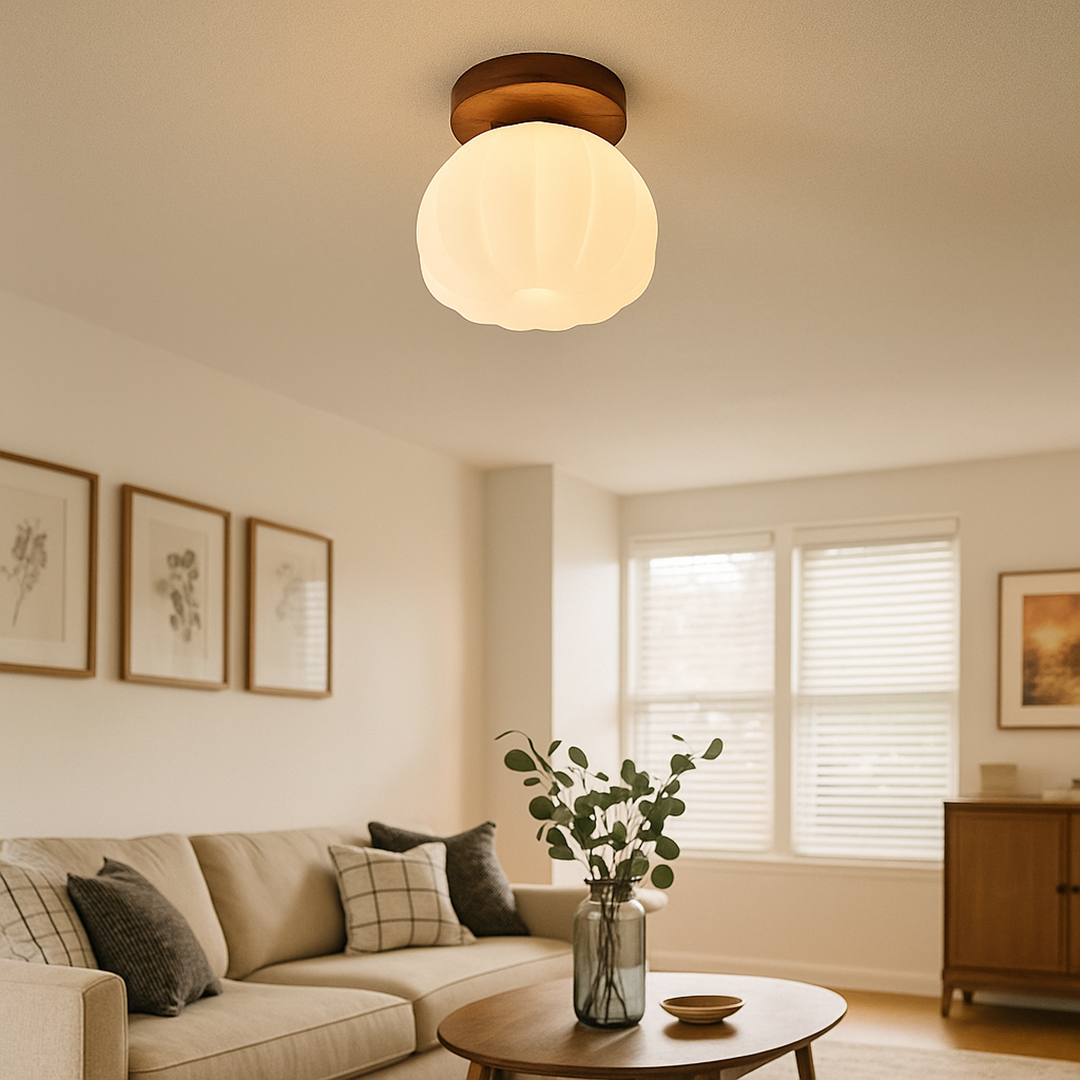 Lampa Sufitowa W Kształcie Dyni | Sypialnia