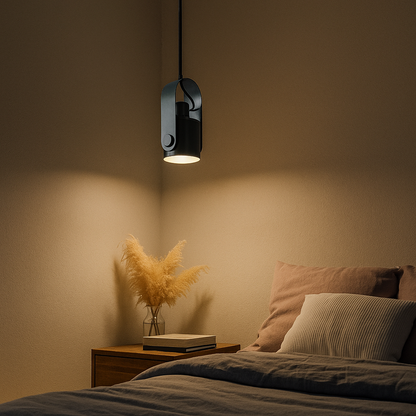 Drewniano-Metalowa Lampa Wisząca Punktowa | Styl Skandynawski