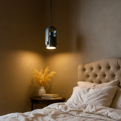 Drewniano-Metalowa Lampa Wisząca Punktowa | Styl Skandynawski