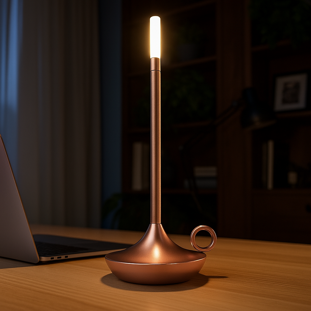 Ładowany Aluminiowy Świecznik | Świeca LED