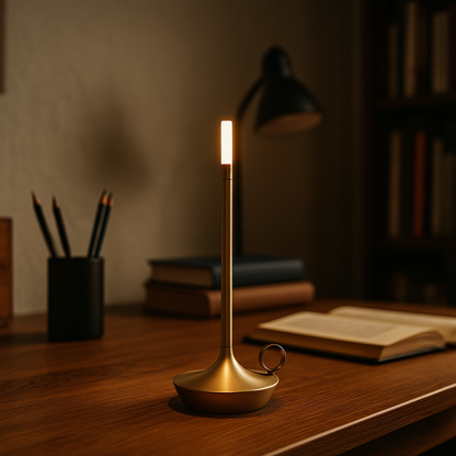 Ładowany Aluminiowy Świecznik | Świeca LED