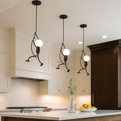 Żelazna Lampa Wisząca W Stylu Retro | Design Żelazny