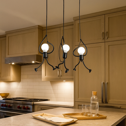 Żelazna Lampa Wisząca W Stylu Retro | Design Żelazny