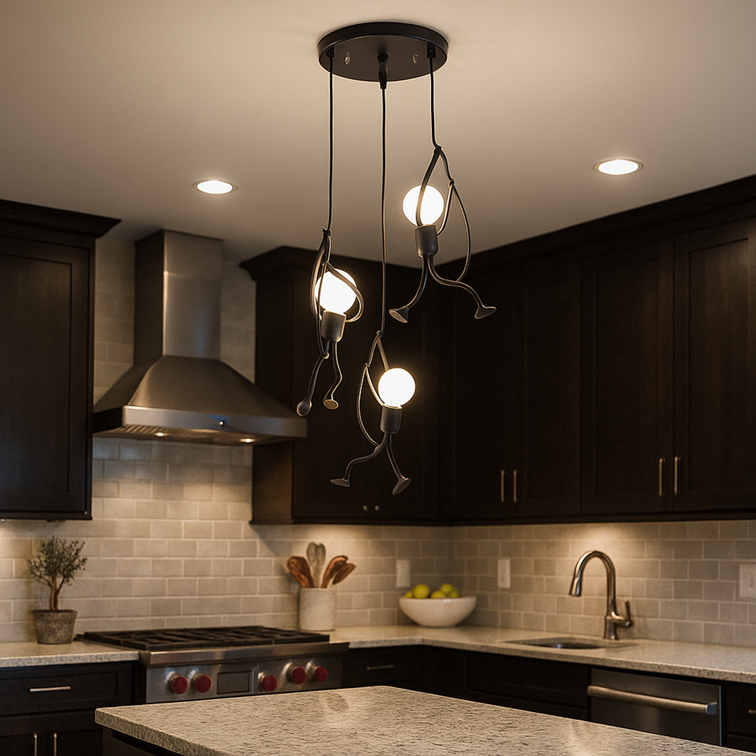 Żelazna Lampa Wisząca W Stylu Retro | Design Żelazny