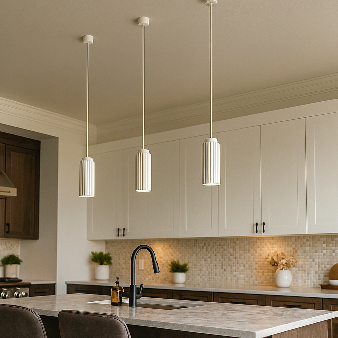 Lampa Wisząca LED Z Metalu I Szkła | Styl Skandynawski