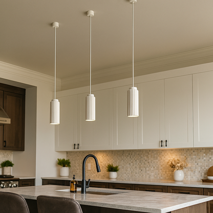 Lampa Wisząca LED Z Metalu I Szkła | Styl Skandynawski