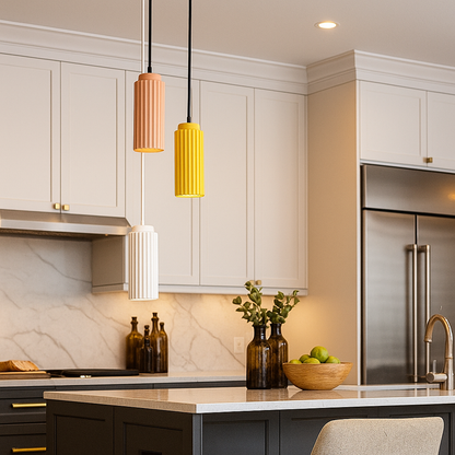 Lampa Wisząca LED Z Metalu I Szkła | Styl Skandynawski