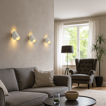 Skandynawska Obracana Lampa Ścienna | Metalowa