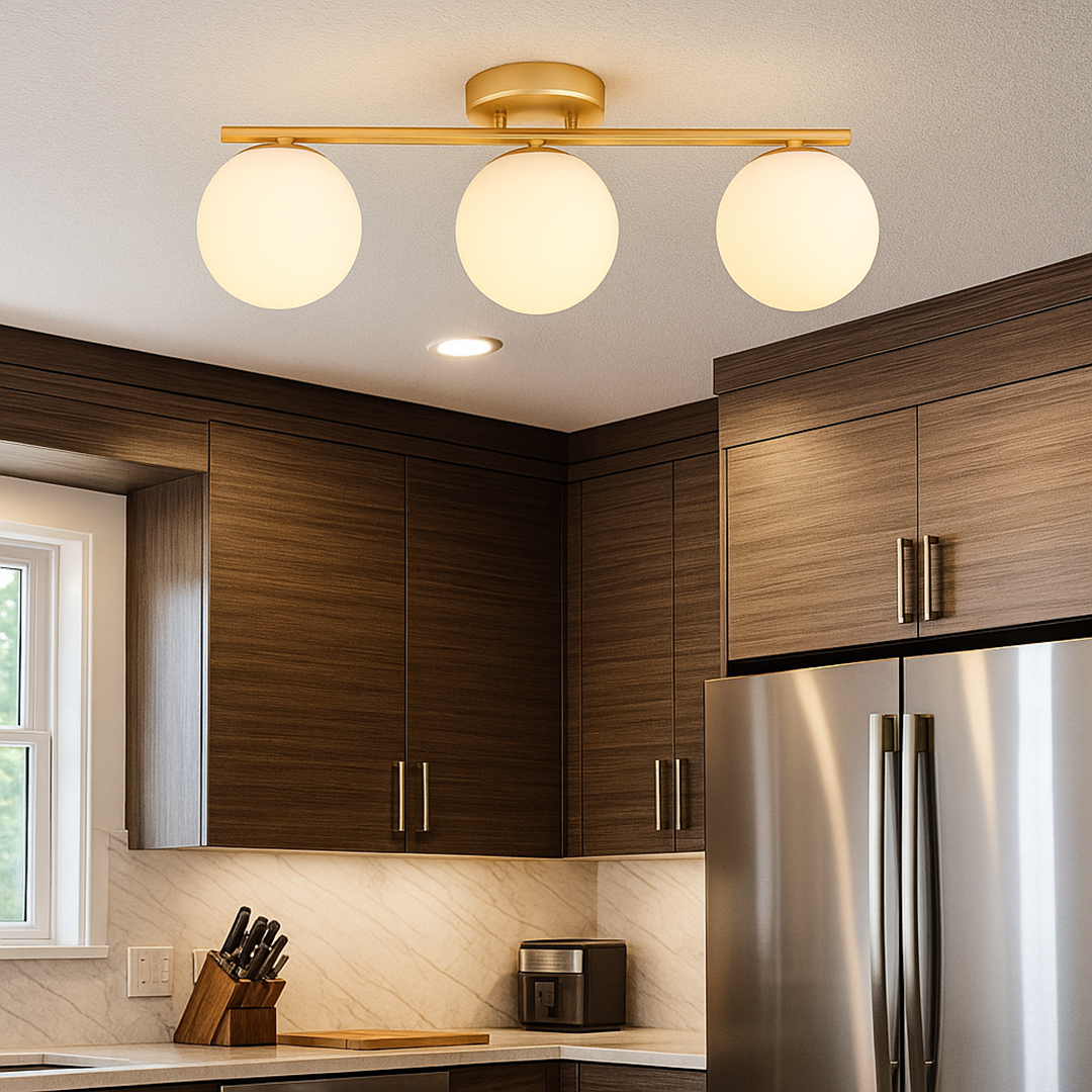 Szklana Lampa Sufitowa LED | Nowoczesne Oświetlenie