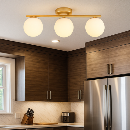 Szklana Lampa Sufitowa LED | Nowoczesne Oświetlenie