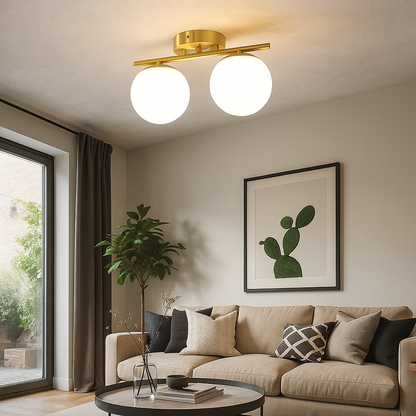 Szklana Lampa Sufitowa LED | Nowoczesne Oświetlenie