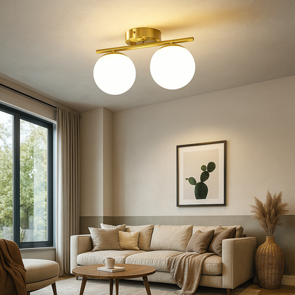 Szklana Lampa Sufitowa LED | Nowoczesne Oświetlenie